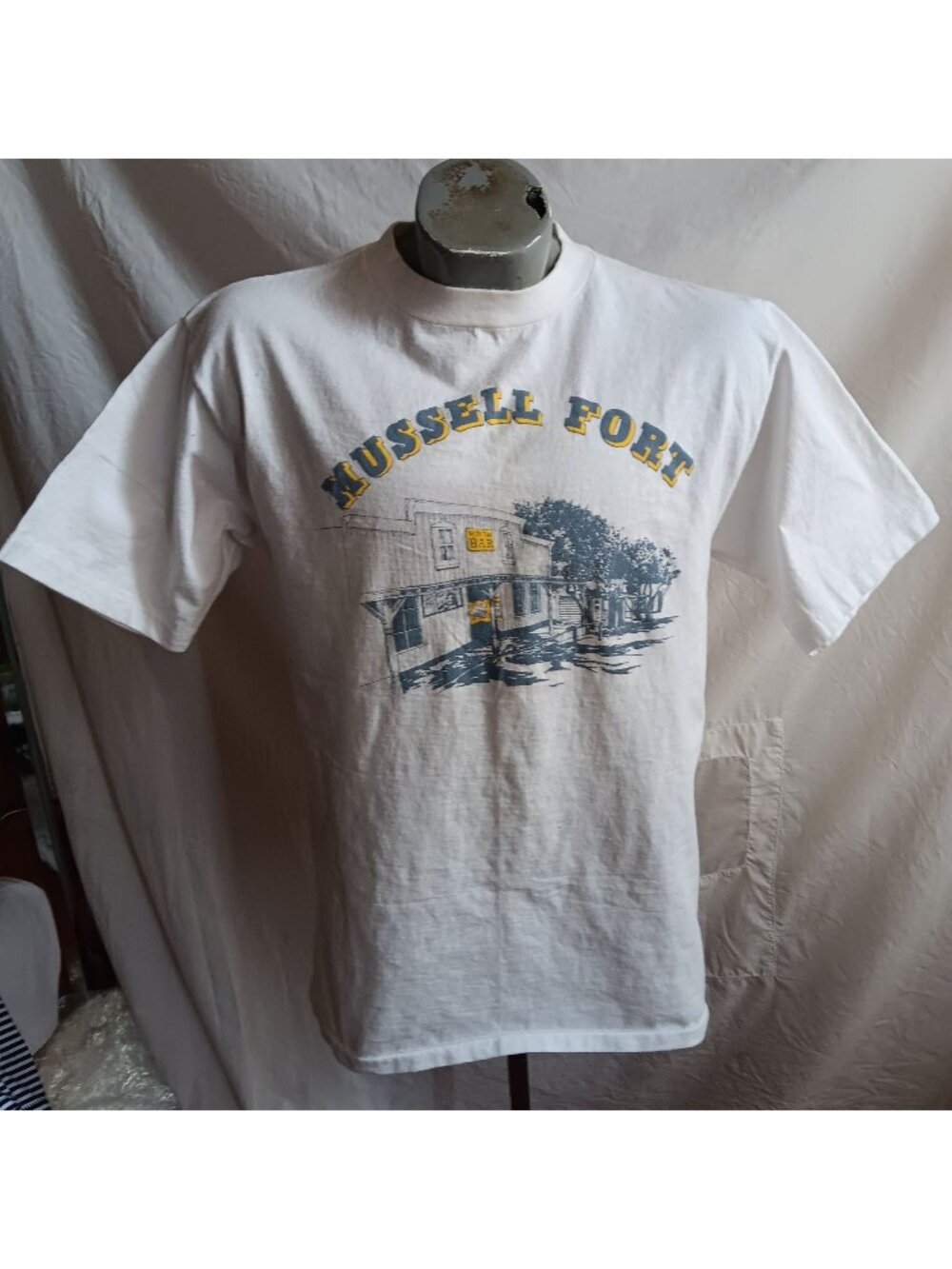 Mussell Fort Tepusquet Vintage T-shirt Large Single Stitch Allsport USA 1990's